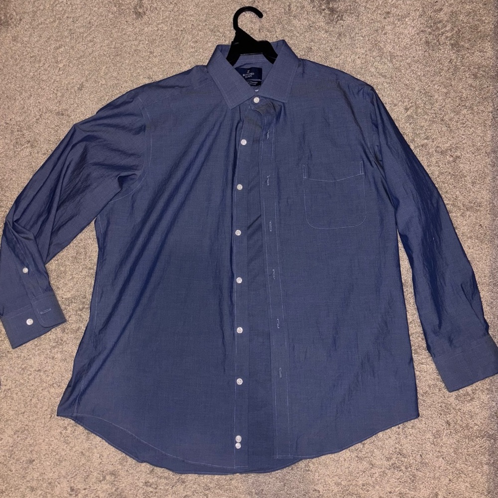 Navy Button-Down Shirt for Men